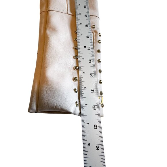 Ly Varley Lin Faux Leather Moto Jacket Size S Floral Embroidery Studded Y2K NWT - Picture 14 of 16